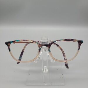 Bulova Bremerton Eyeglasses Blue Tortoise Rose Gold Cat Eye Frames 51-16-140
